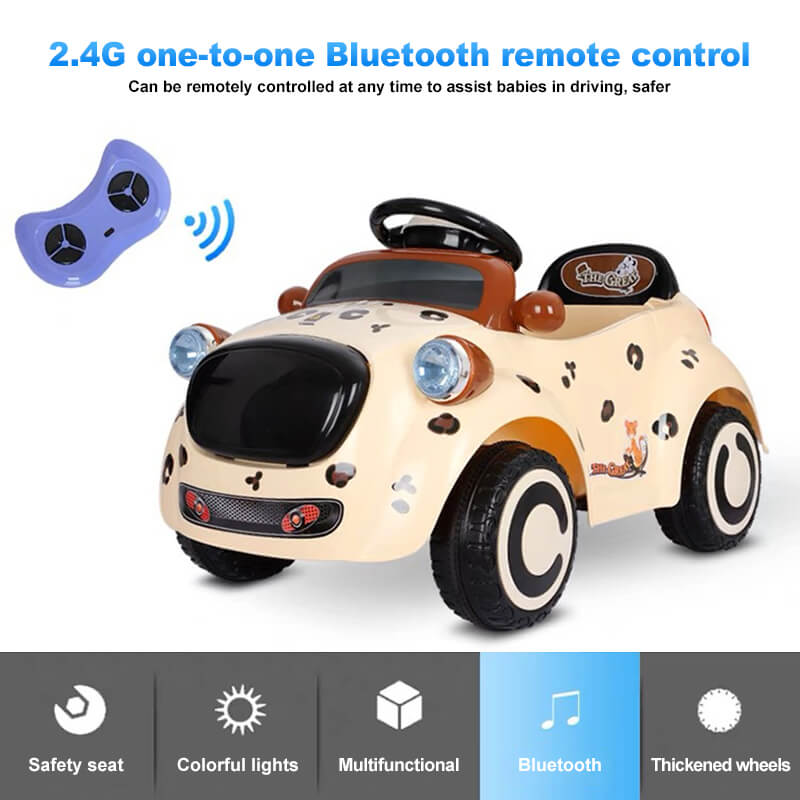 Cute Puppy 6V Electric Ride-on Car Toddler Ride On Car Remote Control with Safe Belt