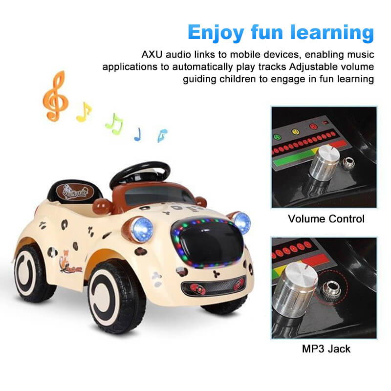 Cute Puppy 6V Electric Ride-on Car Toddler Ride On Car Remote Control with Safe Belt