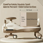 Cute Wiggle Car 360° Rotation Safe Anti-rollover Design with Enlarged Seats For Kids