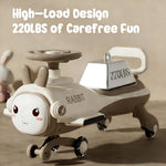 Cute Wiggle Car 360° Rotation Safe Anti-rollover Design with Enlarged Seats For Kids