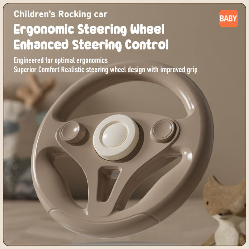 Cute Wiggle Car 360° Rotation Safe Anti-rollover Design with Enlarged Seats For Kids