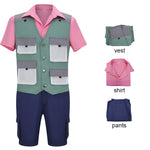 Nibbles Costume Cute Beaver Outfit Pink Shirt Vest Shorts 3pcs Suit for Cosplay