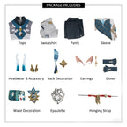 Mens Danheng Costume Green Cosplay Outfit for Adult Dress Up Party