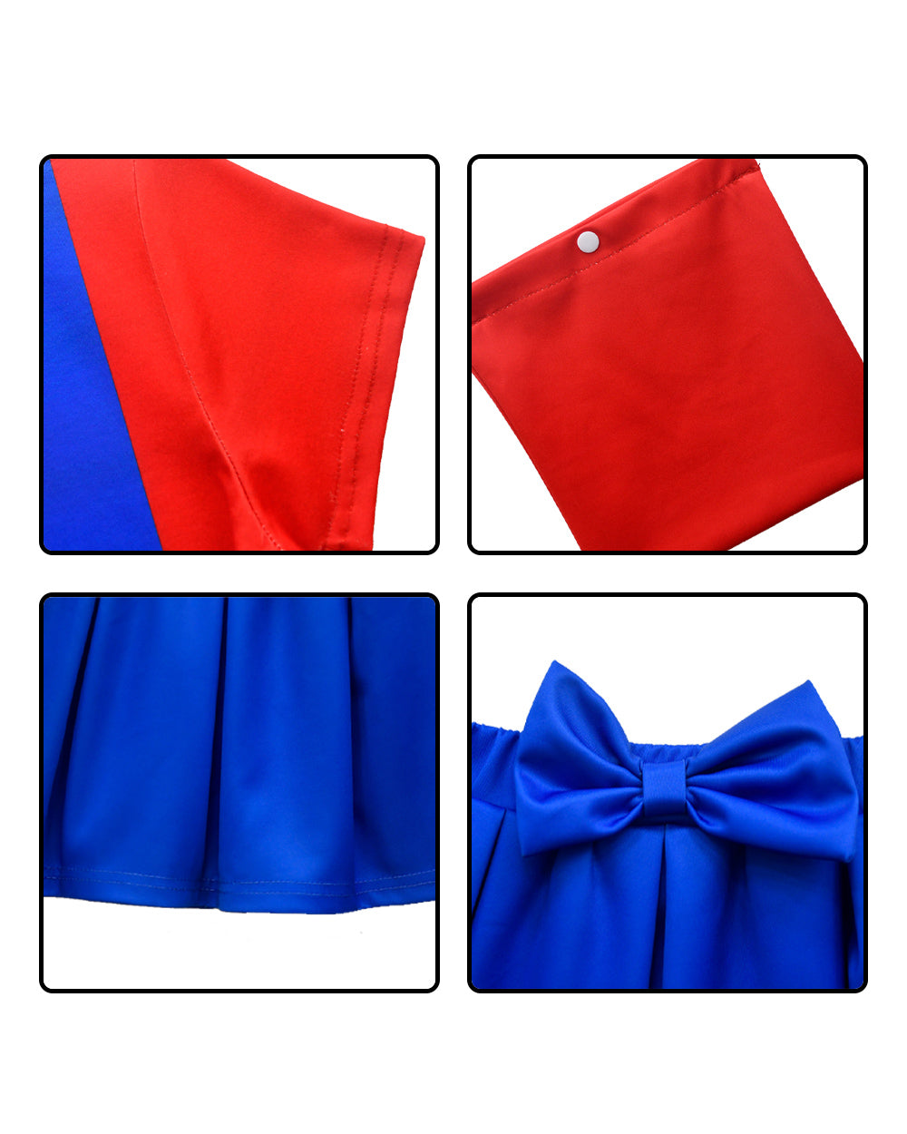 3pcs Plumber Hero Outfit Cute Shirt Pleated Bow Skirt and Matching Bag