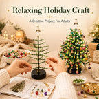 2pcs DIY Beaded Glow Tree Kit Halloween Tabletop Decor with LED Lights and Charms For Halloween Christmas