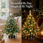 2pcs DIY Beaded Glow Tree Kit Halloween Tabletop Decor with LED Lights and Charms For Halloween Christmas
