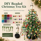 2pcs DIY Beaded Glow Tree Kit Halloween Tabletop Decor with LED Lights and Charms For Halloween Christmas