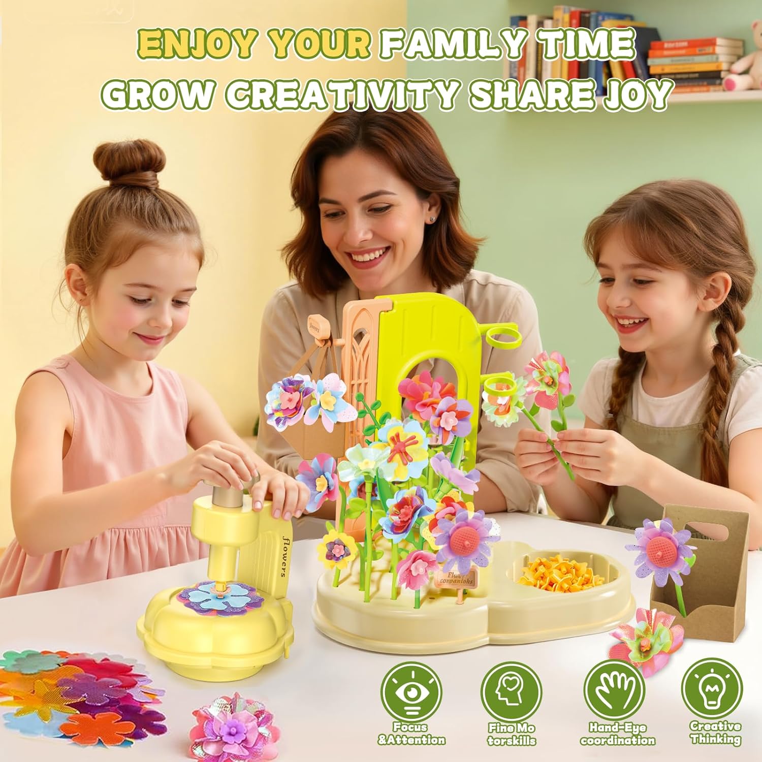 DIY Fabric Flower Bouquets Toys 150pcs Handmade Flower Making Set Simulated Flower Bouquet Machine