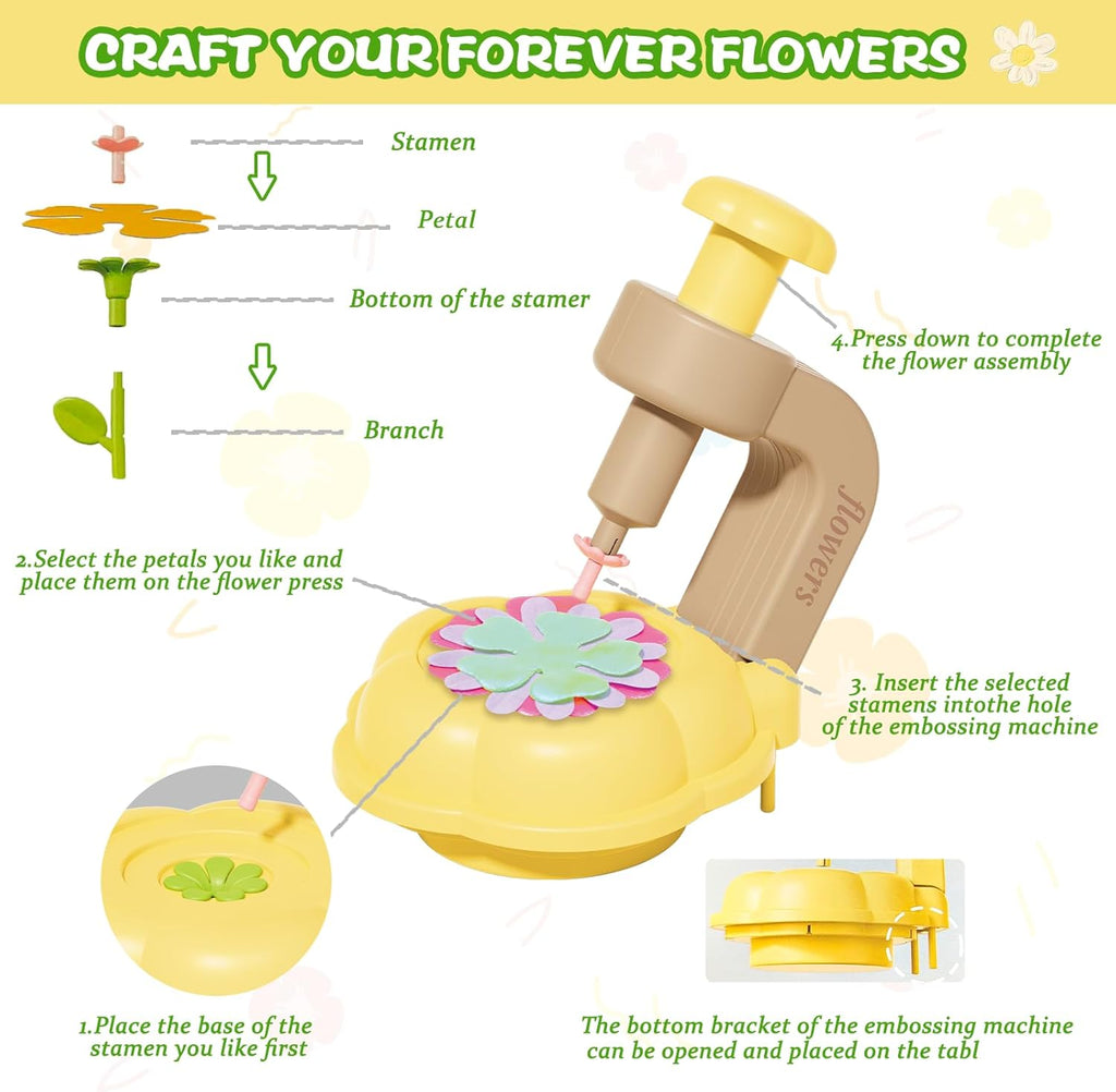 DIY Fabric Flower Bouquets Toys 150pcs Handmade Flower Making Set Simulated Flower Bouquet Machine