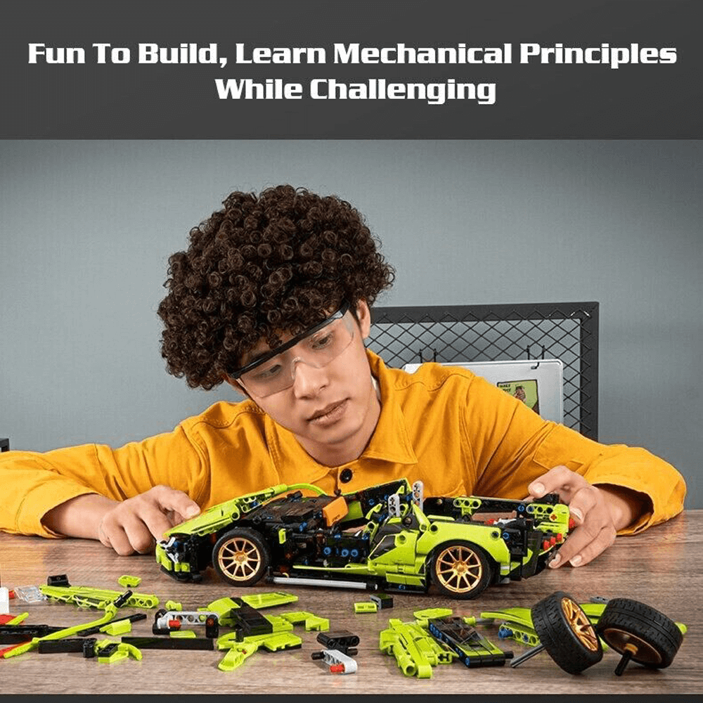 1280 PCS RC Racing Lambo Car 1/14 Remote Control Sports Cars Building Blocks w/ App Remote