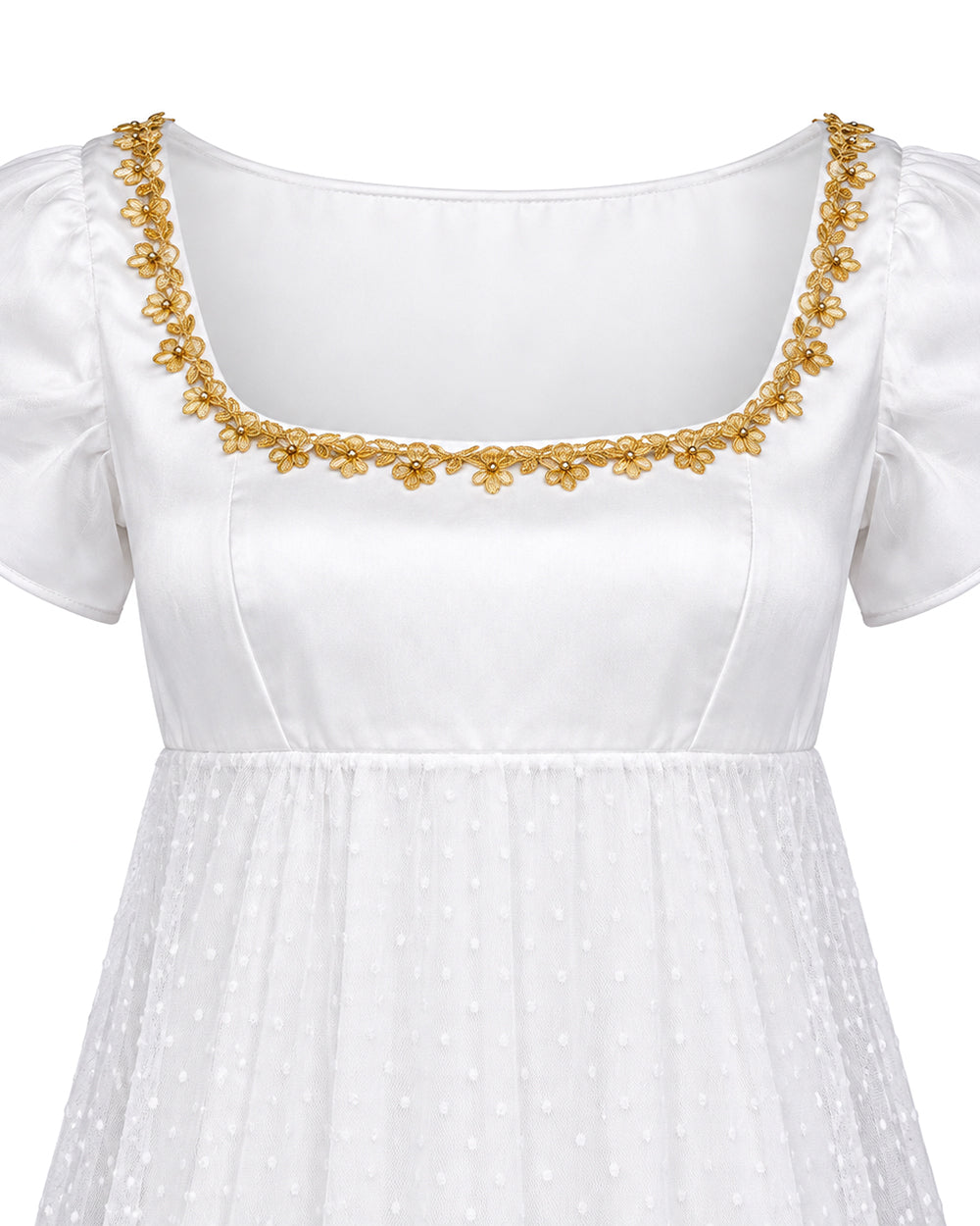 Women 19th Vintage Ball Gown White Victorian Maxi Dress with Gloves 2pcs Suit for Masquerade