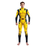 Adult James Howlett Halloween Costume Logan Cosplay Outfit Jumpsuit for Men