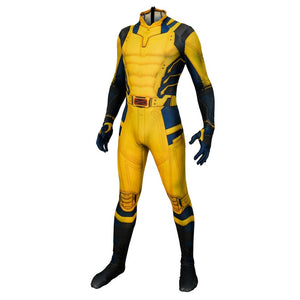 Adult James Howlett Halloween Costume Logan Cosplay Outfit Jumpsuit for Men