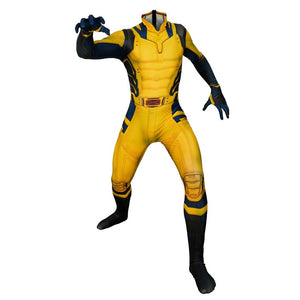 Adult James Howlett Halloween Costume Logan Cosplay Outfit Jumpsuit for Men