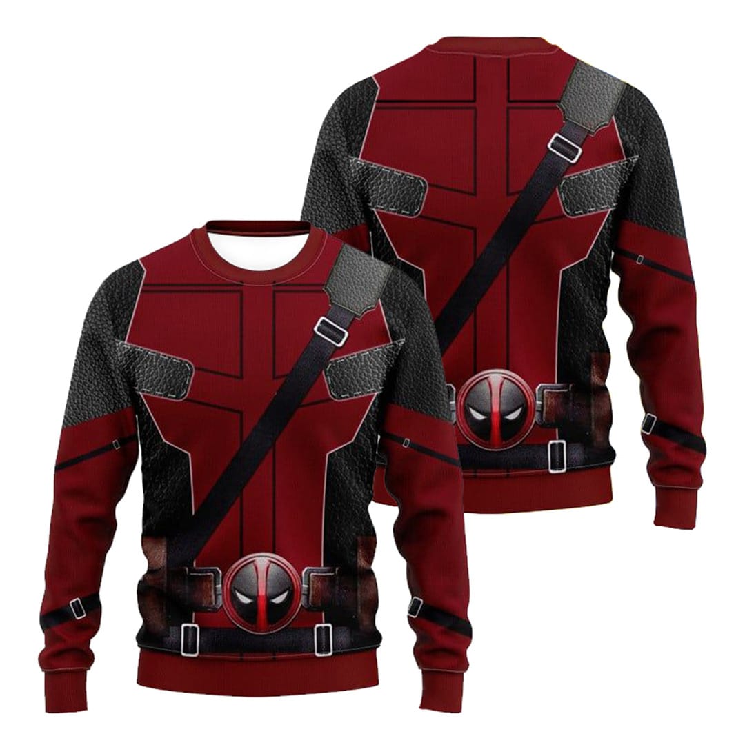 Adult Deady Pool Sweatshirt Wade and James Howlett Pullover Casual Shirt