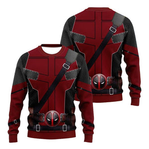 Adult Deady Pool Sweatshirt Wade and James Howlett Pullover Casual Shirt