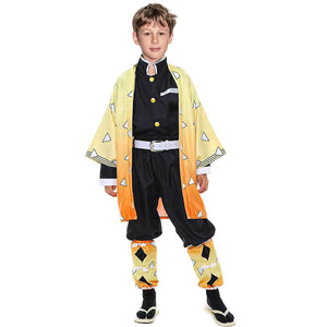 Zenitsu Agatsuma Costume Halloween Zenitsu Cosplay Outfit Full Set