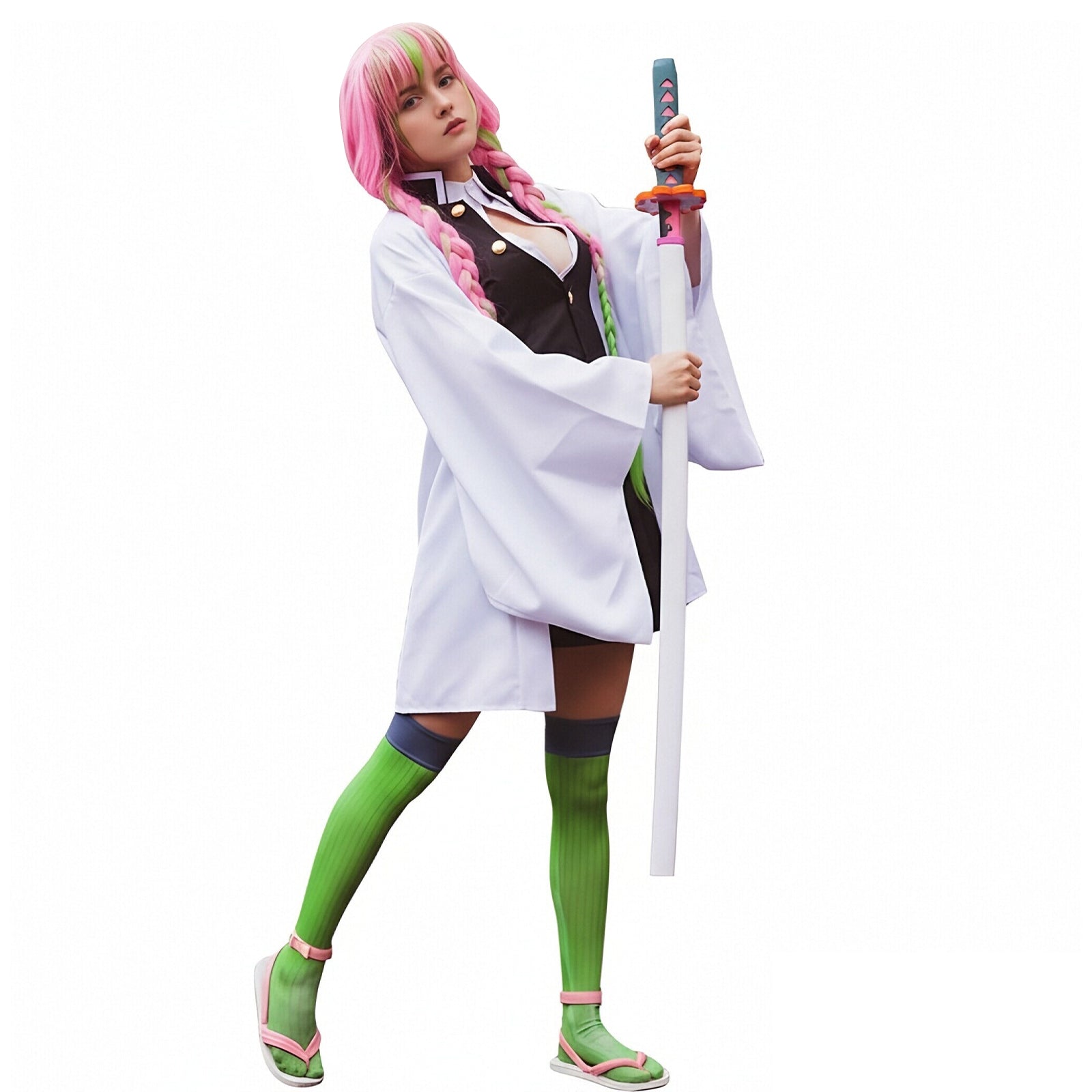 Mitsuri Kanroji Cosplay Outfit Party Carnival Mitsuri Costume Full Set