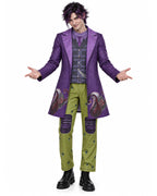 Wonderland Mad Milliner Costume Purple Trench Coat Pants and Shirt 3pcs Set for Kids Adults Halloween Cosplay