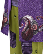 Wonderland Mad Milliner Costume Purple Trench Coat Pants and Shirt 3pcs Set for Kids Adults Halloween Cosplay