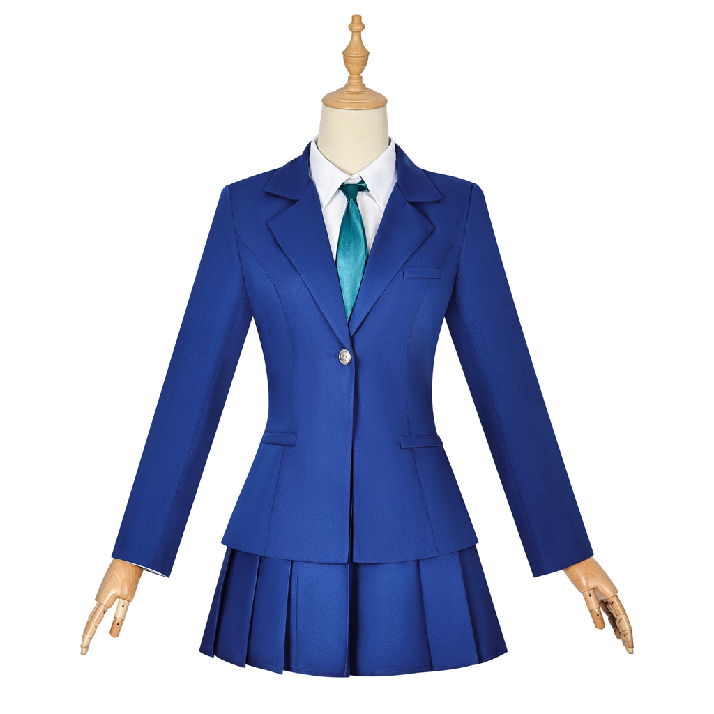 Adult Blue School Uniform Case Closed Outfit Anime Cosplay Costume for Halloween Party