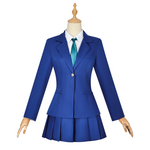 Adult Blue School Uniform Case Closed Outfit Anime Cosplay Costume for Halloween Party
