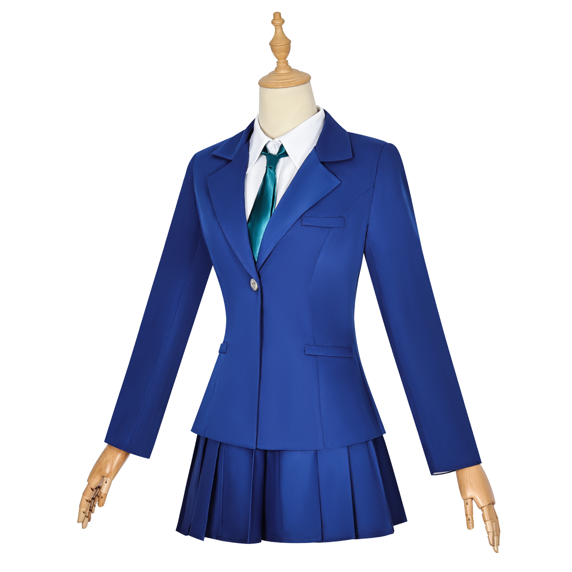 Adult Blue School Uniform Case Closed Outfit Anime Cosplay Costume for Halloween Party