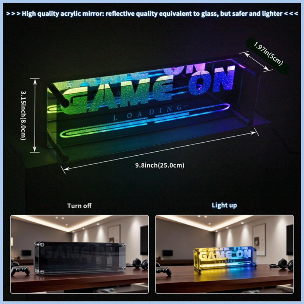 Desk Lamp Soccer LED Neon Acrylic Sign with Dynamic Color Effect for Indoors and Outdoors Decoration