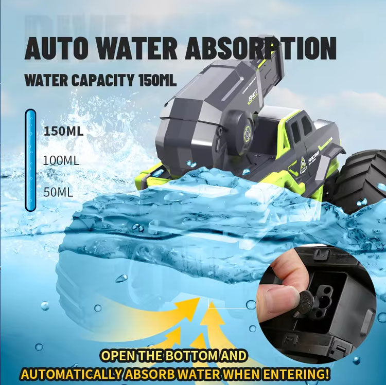 Kids RC Amphibious Vehicle 2.4G High Pressure Water Gun Car Two Speeds Off-road Car