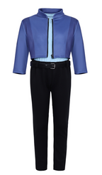 Kids Police Bunny Costume Blue Tops and Pants Outfit for Dress-up Parties