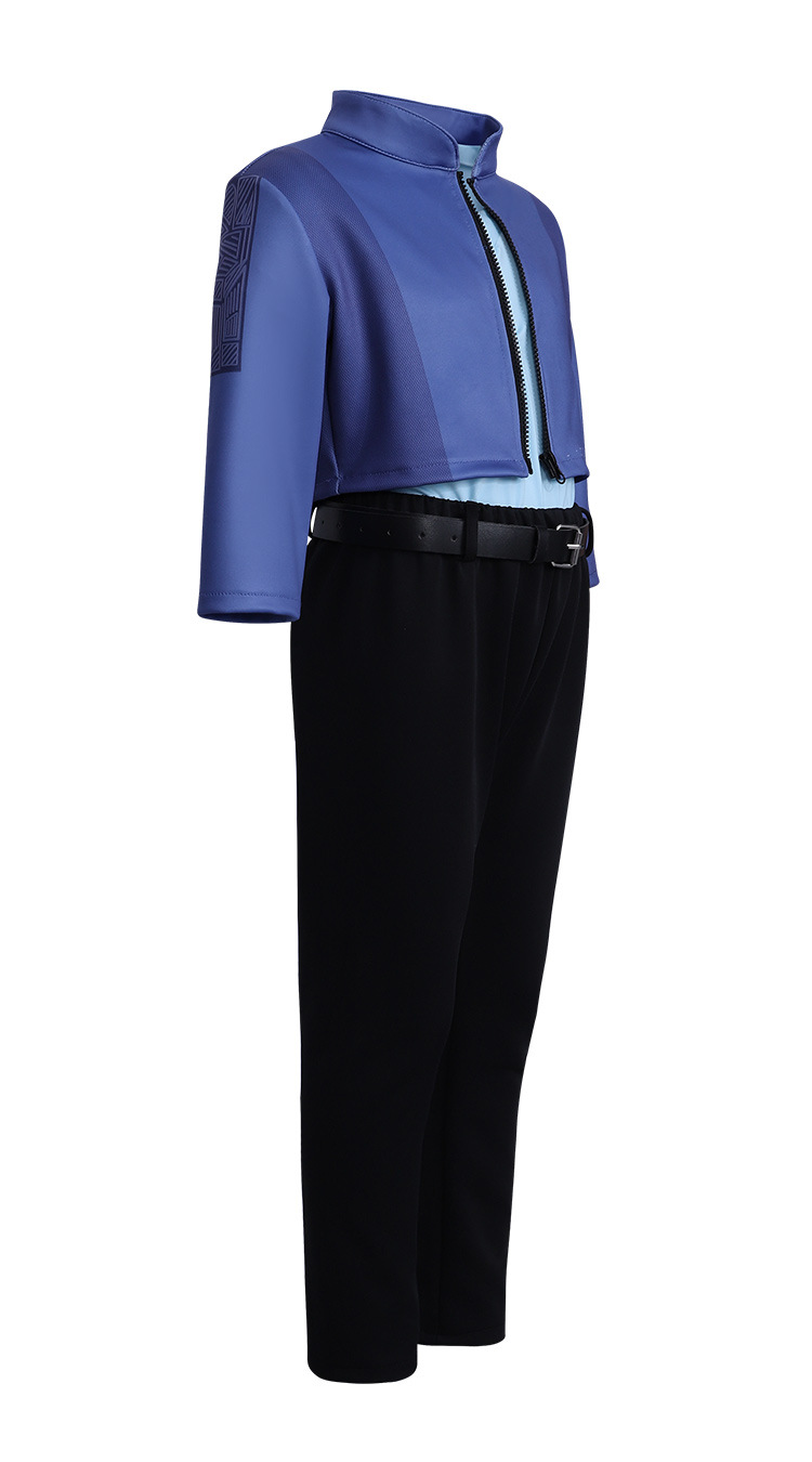 Kids Police Bunny Costume Blue Tops and Pants Outfit for Dress-up Parties