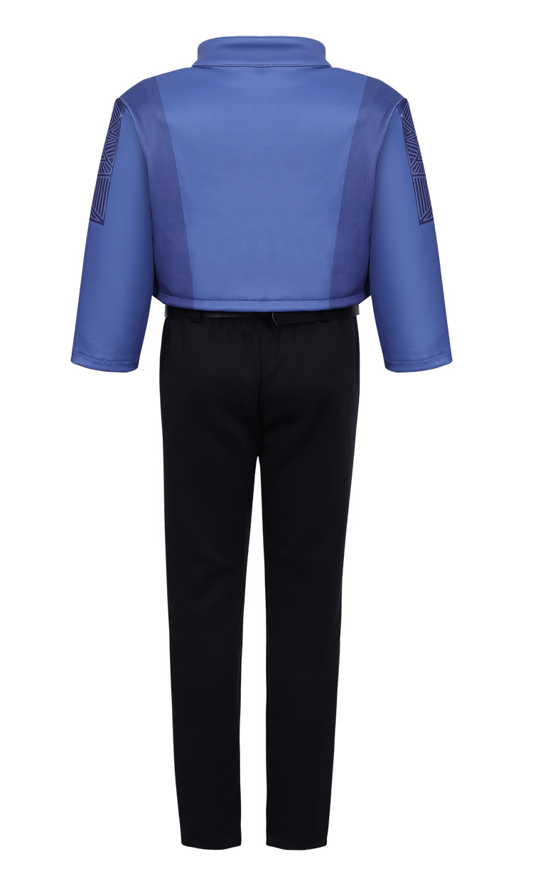 Kids Police Bunny Costume Blue Tops and Pants Outfit for Dress-up Parties