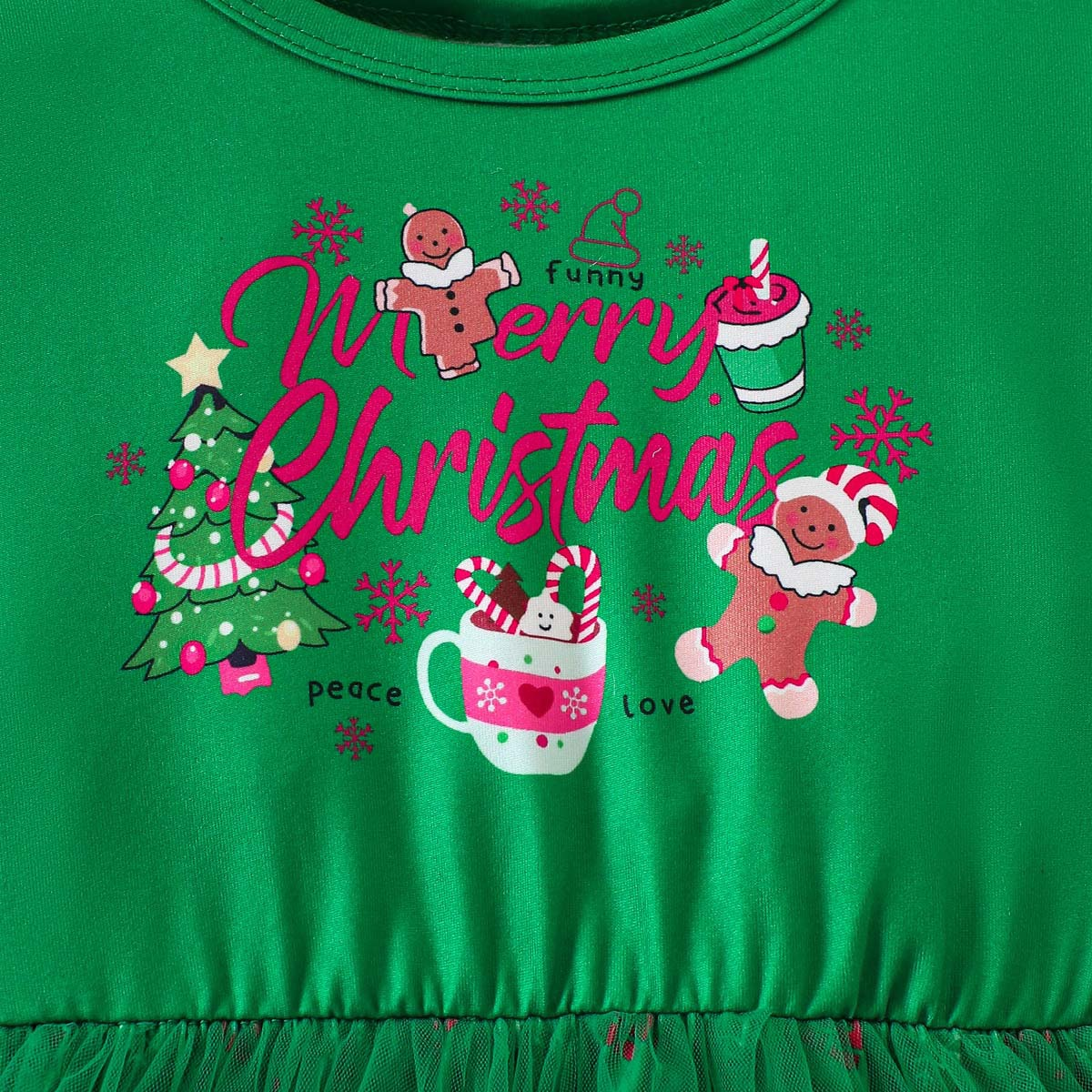 Kids LED Dress Christmas Green Light Up Dress with Headband 2pcs Suit for Party