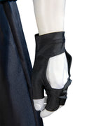 Men's Fighter Uniform Blue Trench Coat Pants and Vest Suit for Anime Expo Halloween Cosplay