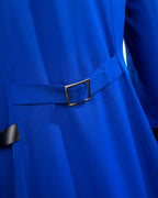 Men's Fighter Uniform Blue Trench Coat Pants and Vest Suit for Anime Expo Halloween Cosplay