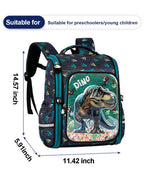 Dino 3D Backpack Kids Primary School Lightweight T-rex Backpack with Spine Protection