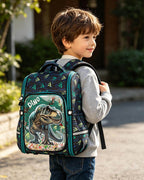 Dino 3D Backpack Kids Primary School Lightweight T-rex Backpack with Spine Protection
