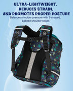Dino 3D Backpack Kids Primary School Lightweight T-rex Backpack with Spine Protection