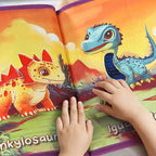 Dino Cloth Book Touch Soft Book Interactive Educational Sensory Play Book for Toddlers 6 Months +