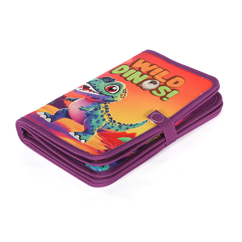 Dino Cloth Book Touch Soft Book Interactive Educational Sensory Play Book for Toddlers 6 Months +