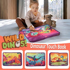 Dino Cloth Book Touch Soft Book Interactive Educational Sensory Play Book for Toddlers 6 Months +