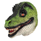 Dino Latex Head Mask Jurassic Cosplay Mask Halloween Costume Accessory for Adults & Teens