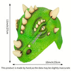 Dino Latex Head Mask Jurassic Cosplay Mask Halloween Costume Accessory for Adults & Teens