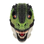 Dino Latex Head Mask Jurassic Cosplay Mask Halloween Costume Accessory for Adults & Teens