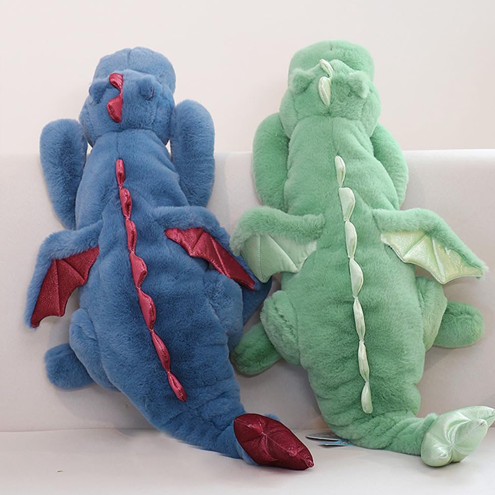 Soft Dragon Stuffed Animals with Wings Dino Plush Toy Cuddly Dragon Doll for Kids and Adults