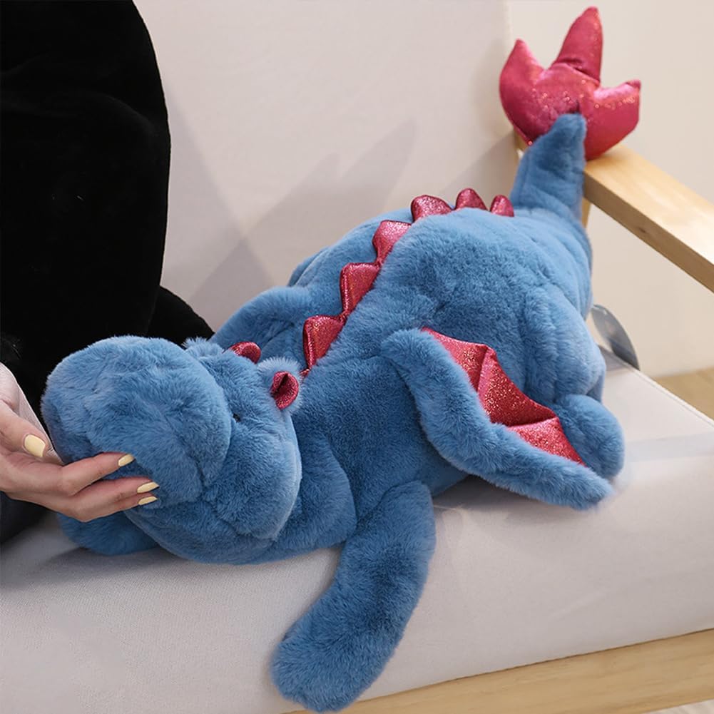 Soft Dragon Stuffed Animals with Wings Dino Plush Toy Cuddly Dragon Doll for Kids and Adults