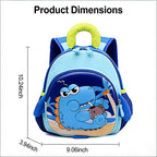 Dino Preschool Backpack Cartoon Lightweight Backpack with Reflective Strip For Kids Aged 3–5