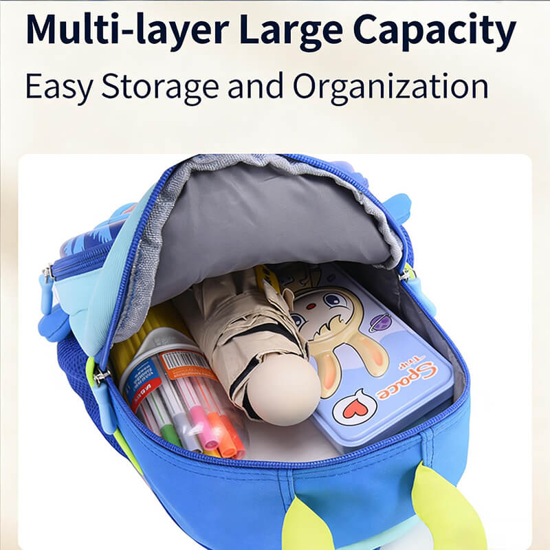 Dino Preschool Backpack Cartoon Lightweight Backpack with Reflective Strip For Kids Aged 3–5