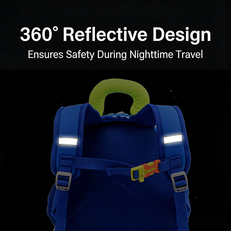 Dino Preschool Backpack Cartoon Lightweight Backpack with Reflective Strip For Kids Aged 3–5