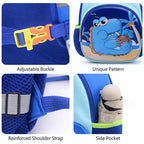Dino Preschool Backpack Cartoon Lightweight Backpack with Reflective Strip For Kids Aged 3–5